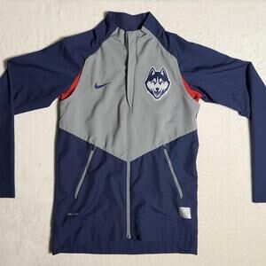 Nike UCONN Huskies Hyper Elite Dri Fit Zip Up Long Sleeve Jacket Men Size Small